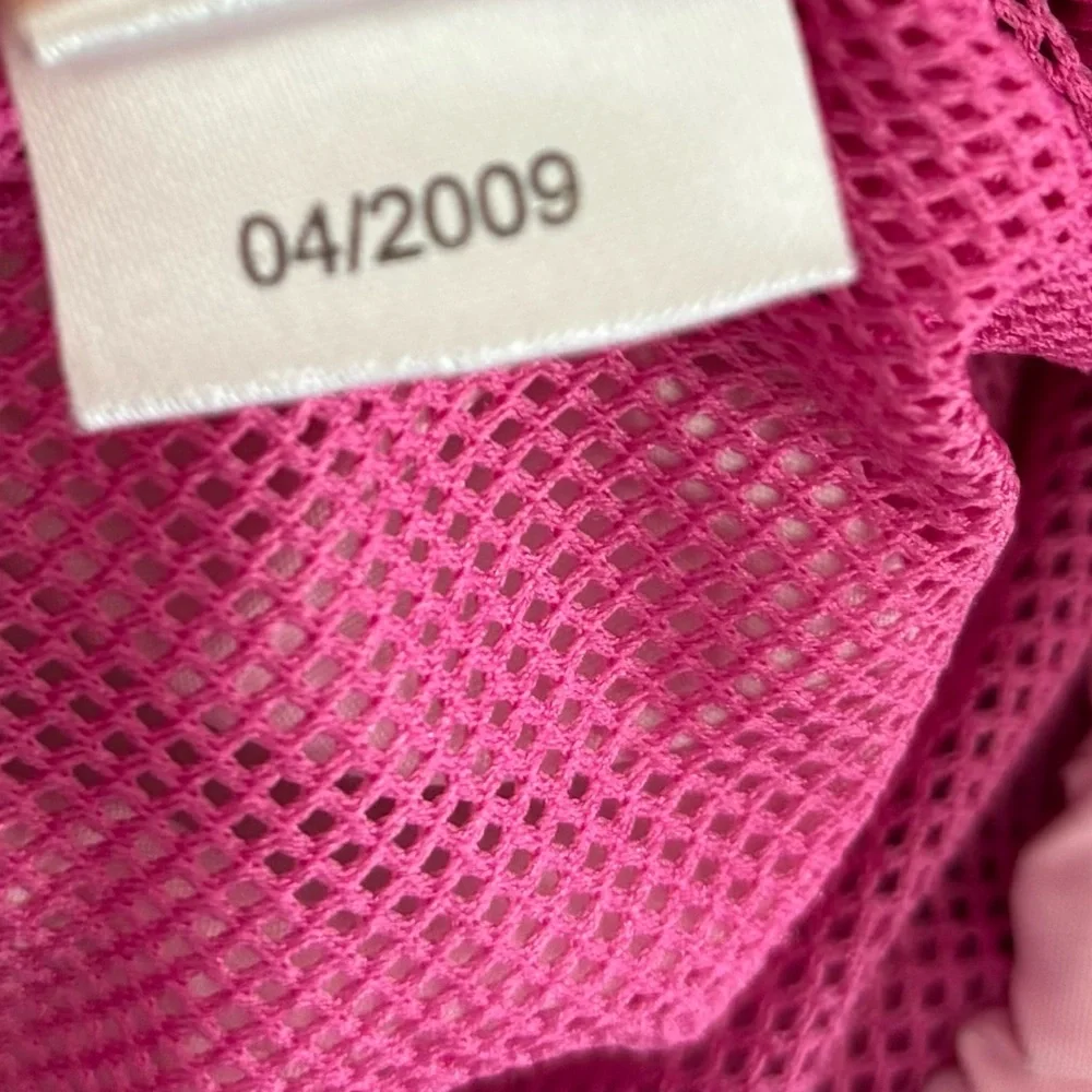 Y2K 2009 Nike Track Pants Girls 6 Pink Side Stripe Windbreaker Embroidered Logo - Picture 11 of 15